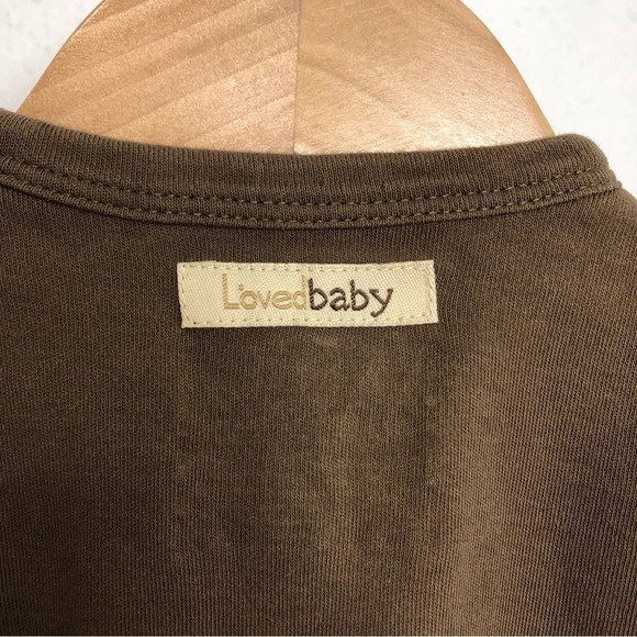 L'ovedBaby sleeping gown brown snap front gender neutral size 0-3 months - Picture 6 of 10